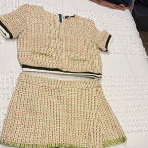 Zara Multicolor Tweed Set